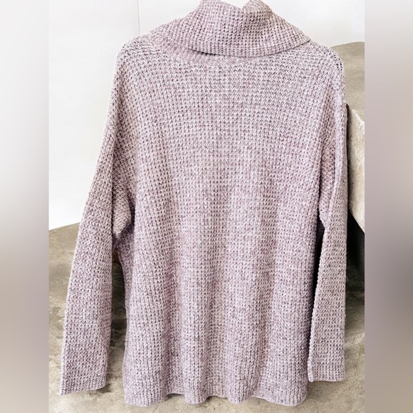 Falls Creek Pink Heathered Knit Cowl Sweater - Picture 2 of 3